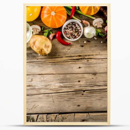Autumn food cooking background