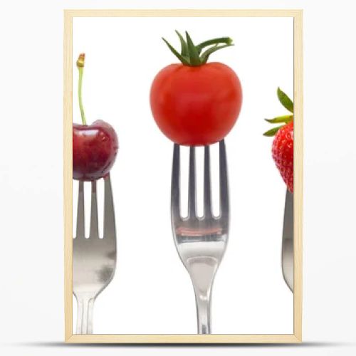 Diet concept, snack of vegetables and fruits