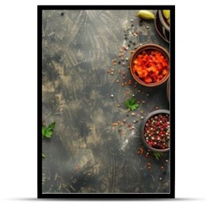 Vibrant and Captivating Wallpaper Background Showcasing the Irresistible Flavors and Allure of Tunisian Cuisine,Perfect for Advertising,Promotional,and Branding Designs.