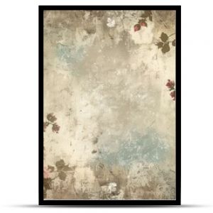 A vintage floral wallpaper background featuring delicate roses and leaves, perfect for antique shops, retro-style cafes, or creating a nostalgic atmosphere. Generative AI