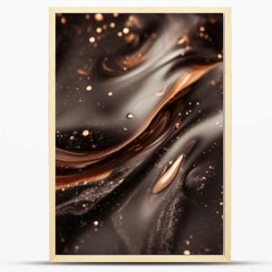 Indulge in luxurious melted chocolate  a smooth swirled texture perfect for culinary creations