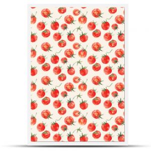 Watercolor Tomato Pattern