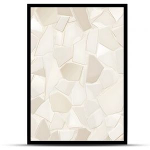 White Beige Cracked Mosaic Tile Background