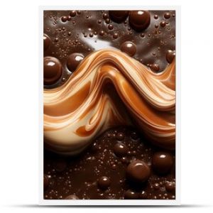 Swirls of creamy caramel and rich dark chocolate create a decadent masterpiece. The textures and colors are intensely delicious.