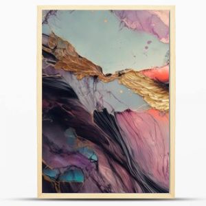 Abstract marble mural wallpaper Ai generated