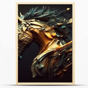 Horse abstract magical animal background with mare stallion wallpaper generative ai