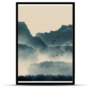 Chinese ink and water landscape painting