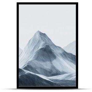 Geometric Elegance: Minimalist Abstract Mountains in Muted Tones