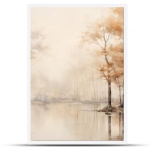 forest beige water color