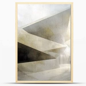 Minimalist Watercolor Abstract Landscape with Figure