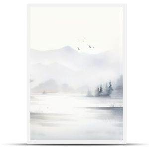 serene water color grey