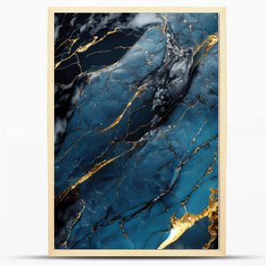 blue marble with gold effects