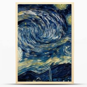 harmonious patterns swirling inAnAbstract Van Gogh Starry Night