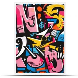 graffiti  colorful print