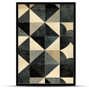 A modern background with a repeating pattern of circles and triangles in muted tones, creating an elegant and stylish atmosphere.