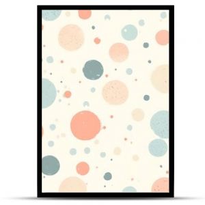 A minimalist seamless pattern of delicate polka dots on a soft pastel background, creating a simple yet elegant wallpaper design. 8k UHD, suitable for high-quality printing or digital display. 