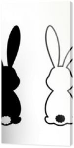 Set easter bunny silhouettes vector illustration.