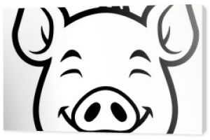 Pig Head SVG vector transparent background PNG clipart