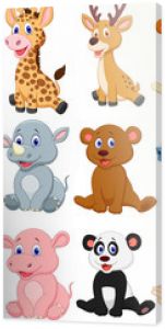 Wild animals cartoon collection set