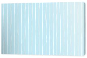 Seamless playful hand drawn light pastel blue pin stripe fabric pattern. Cute abstract geometric wonky vertical lines background texture. Boy's birthday, baby shower or nursery wallpaper design.