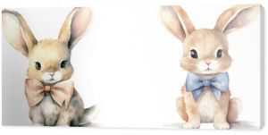 watercolor of cute bunny