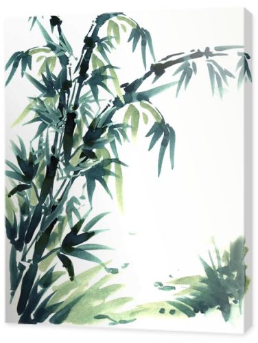 Chinese brush painting bamboo.