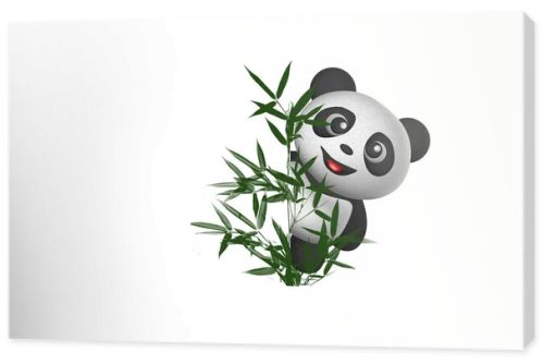 panda and bamboo leaves