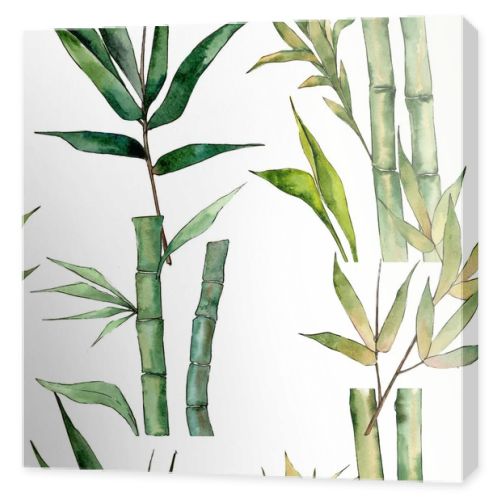 Bamboo tree pattern in a watercolor style.