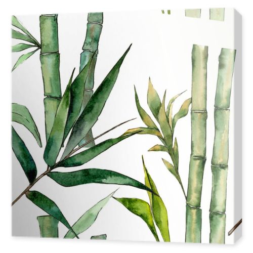 Bamboo tree pattern in a watercolor style.