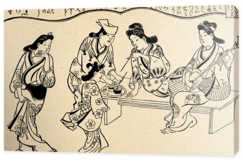 Japan art. Retro illustration