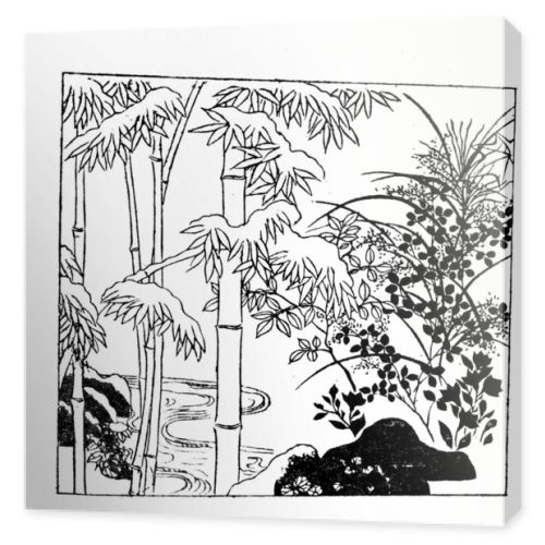 Japan art. Retro illustration