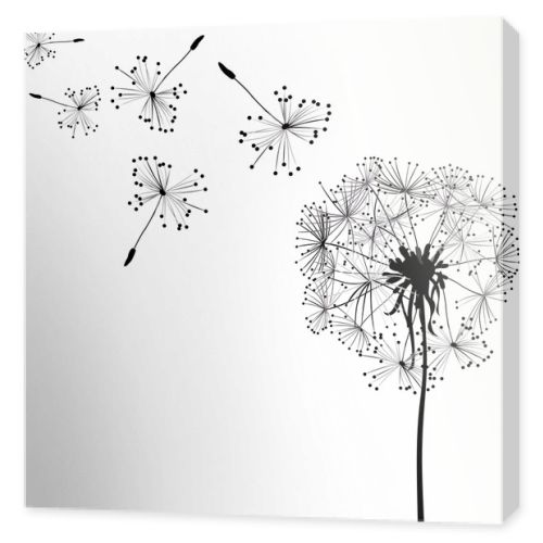 Dandelion in wind