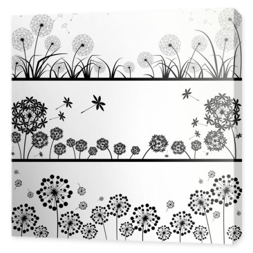 Dandelions vector set