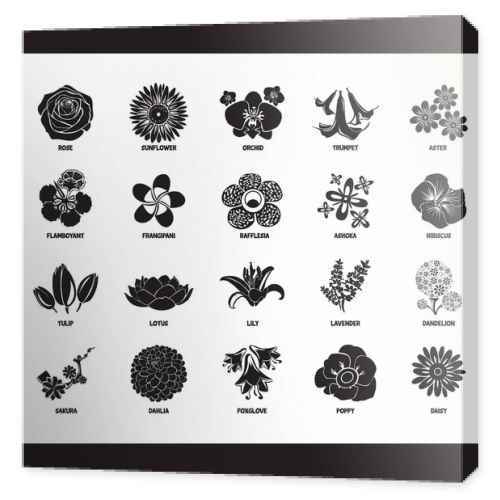 Collection of flower icons