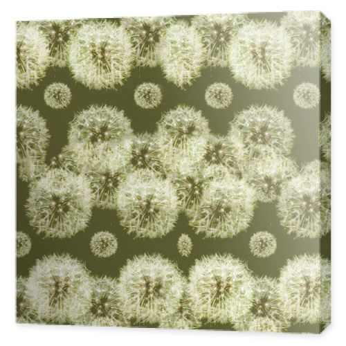 Seamless dandelions pattern illustration