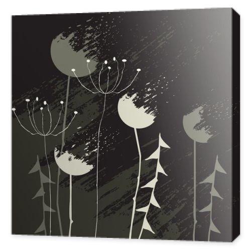 Abstract background with dandelions