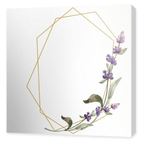 Purple lavender. Watercolor illustration set. Seamless background pattern. Fabric wallpaper print texture.