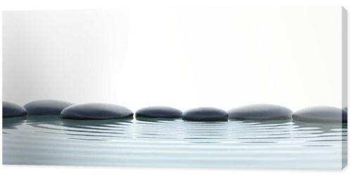 Zen stones in water on widescreen