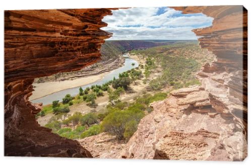 natures window in the desert of kalbarri national park, western australia