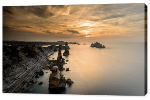 Liencres rocks on coast in Spain