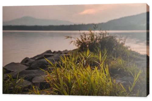 Autumn sunset over the lake