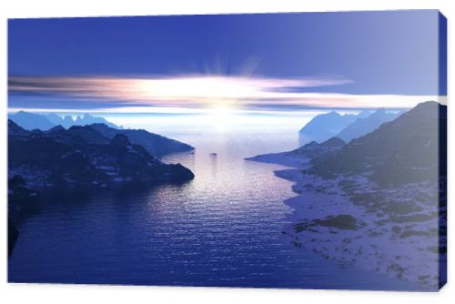 Morning in the fjords in Norway
