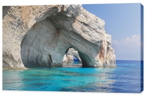 Blue caves on Zakynthos island, Greece