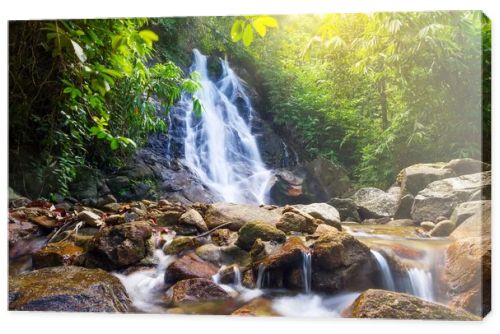 Beautiful Sai Rung waterfall in Thailand