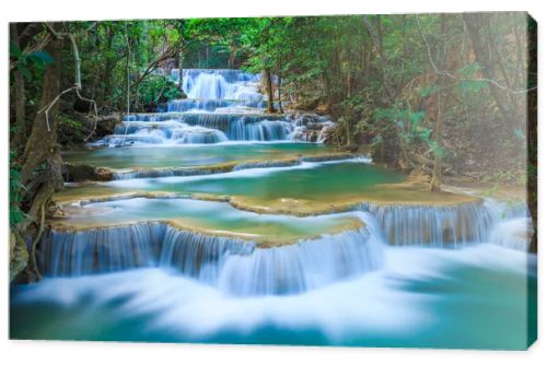 Deep forest Waterfall in Kanchanaburi, Thailand