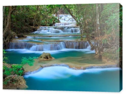 Deep forest Waterfall in Kanchanaburi, Thailand
