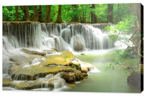 Waterfall in tropical deep forest at Huay Maekhamin