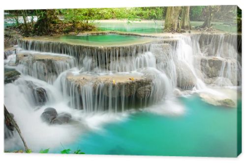 Deep forest Waterfall ,Huay Mae Khamin, Kanchanaburi ,Thailand