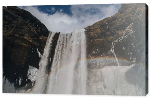 rainbow and waterfall