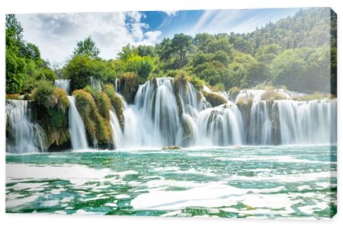 Beautiful Skradinski Buk Waterfall In Krka National Park